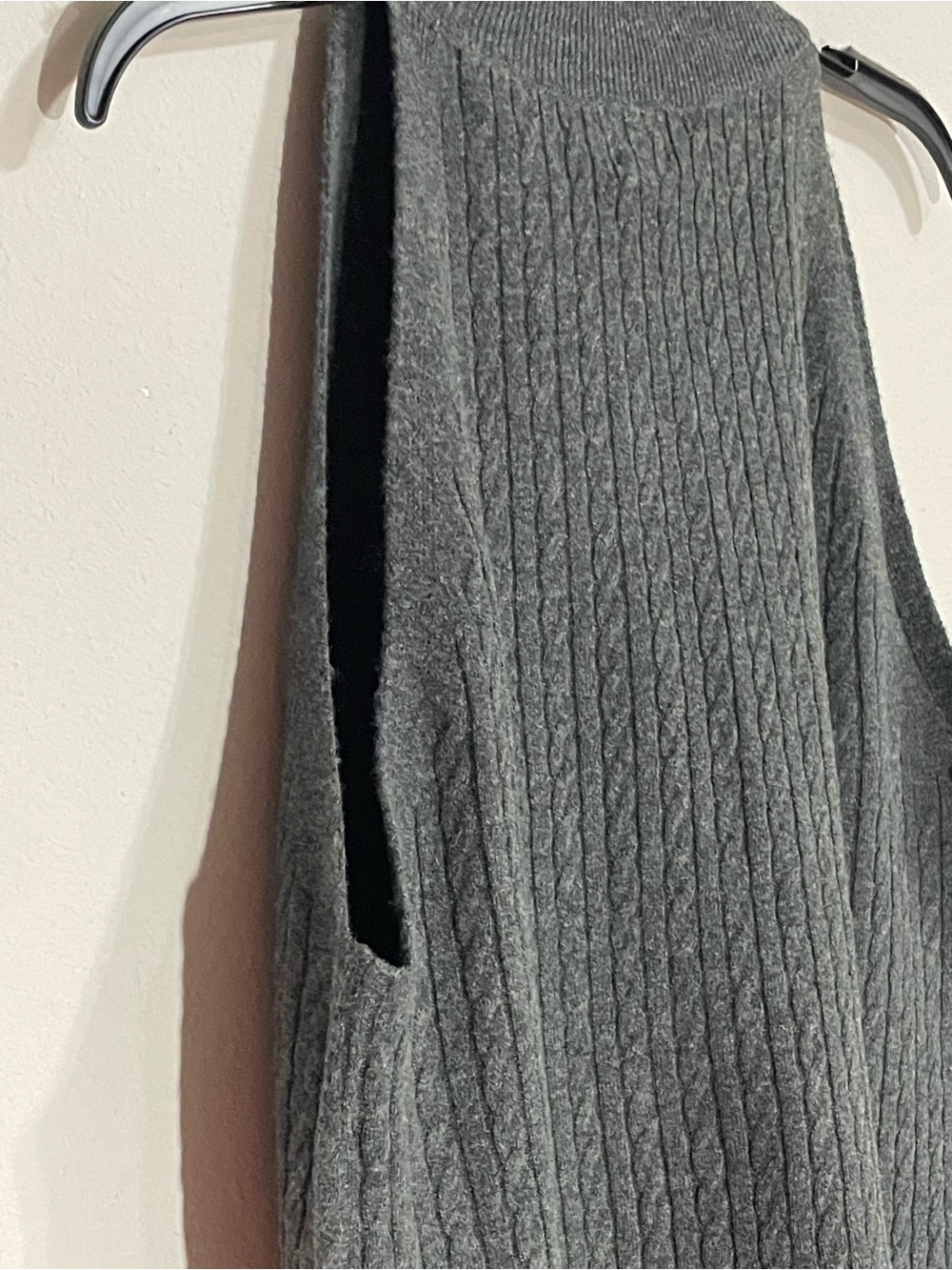 Sleeveless Rib-Knit - Charcoal - Picture 3 of 4